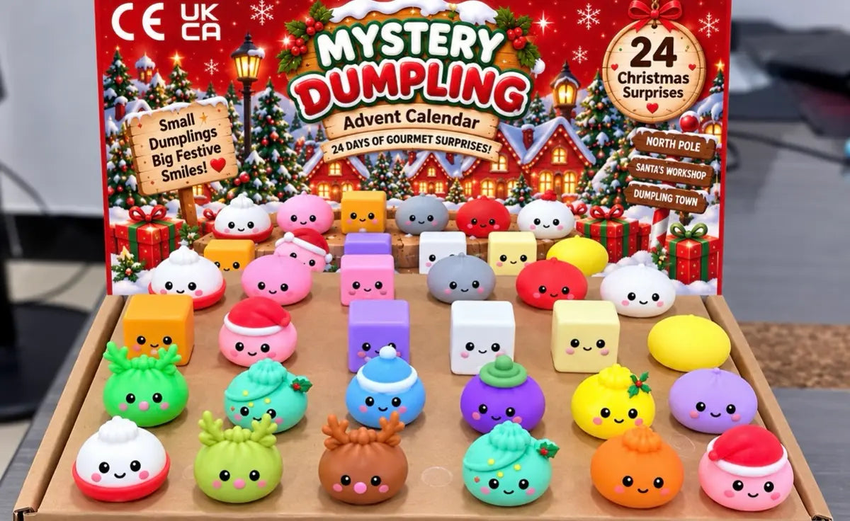 Mystery Dumpling Squishy Advent Calendar – 24 Christmas Surprises PREORDER