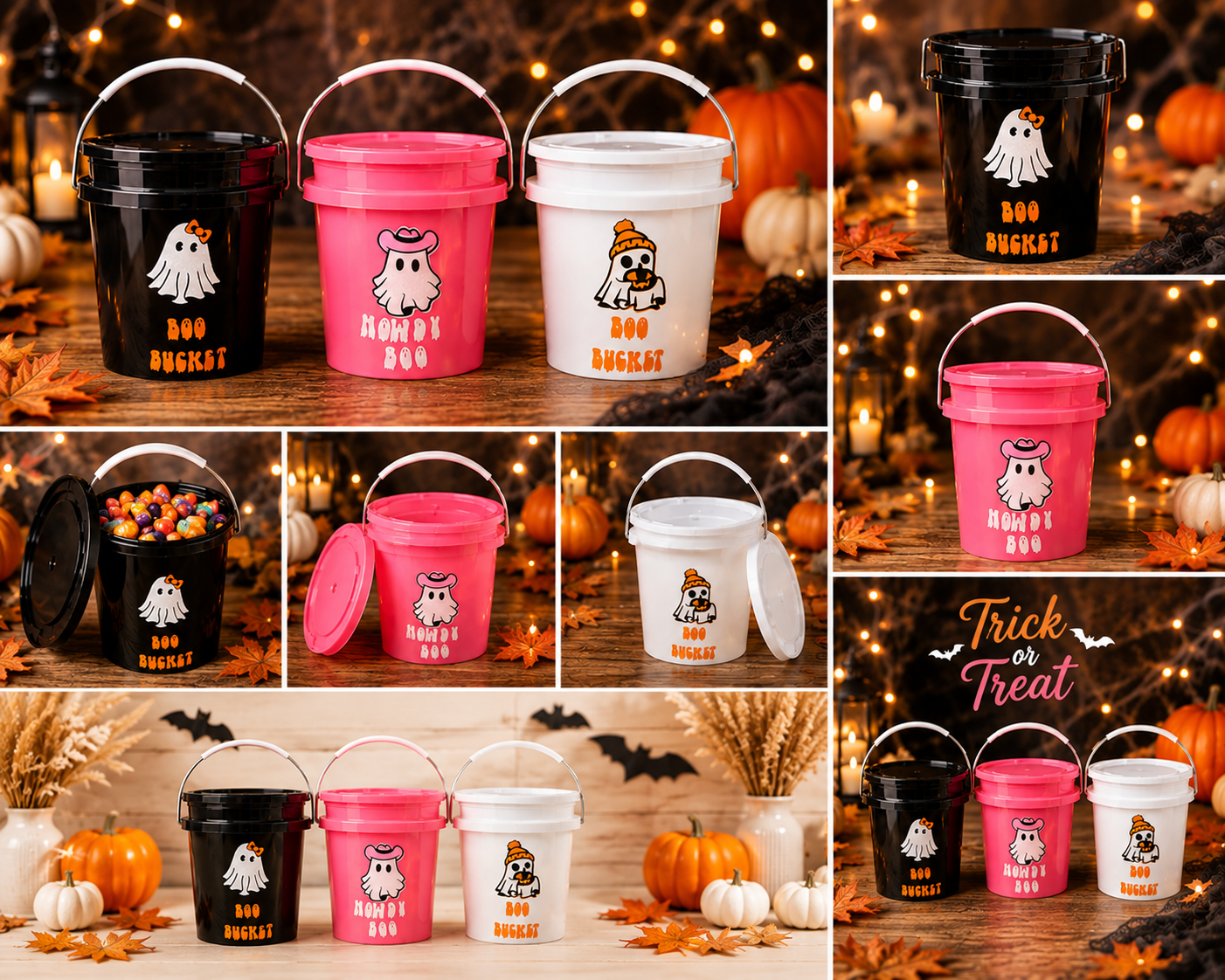 Halloween Boo Bucket – Reusable Trick or Treat Bucket mini