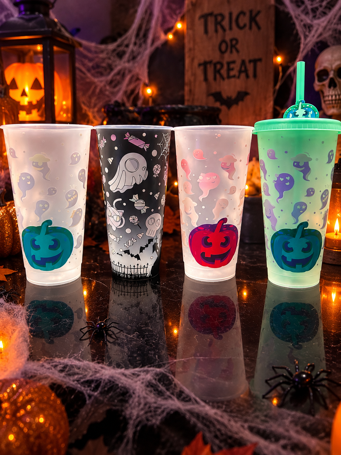 👻 Colour-Changing Halloween Cups 🎃