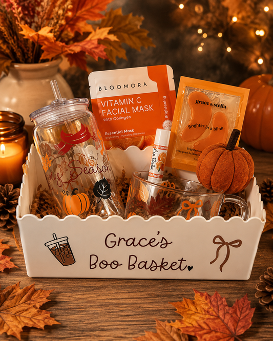 Personalised Autumn Boo Basket – Cosy Season Gift Hamper