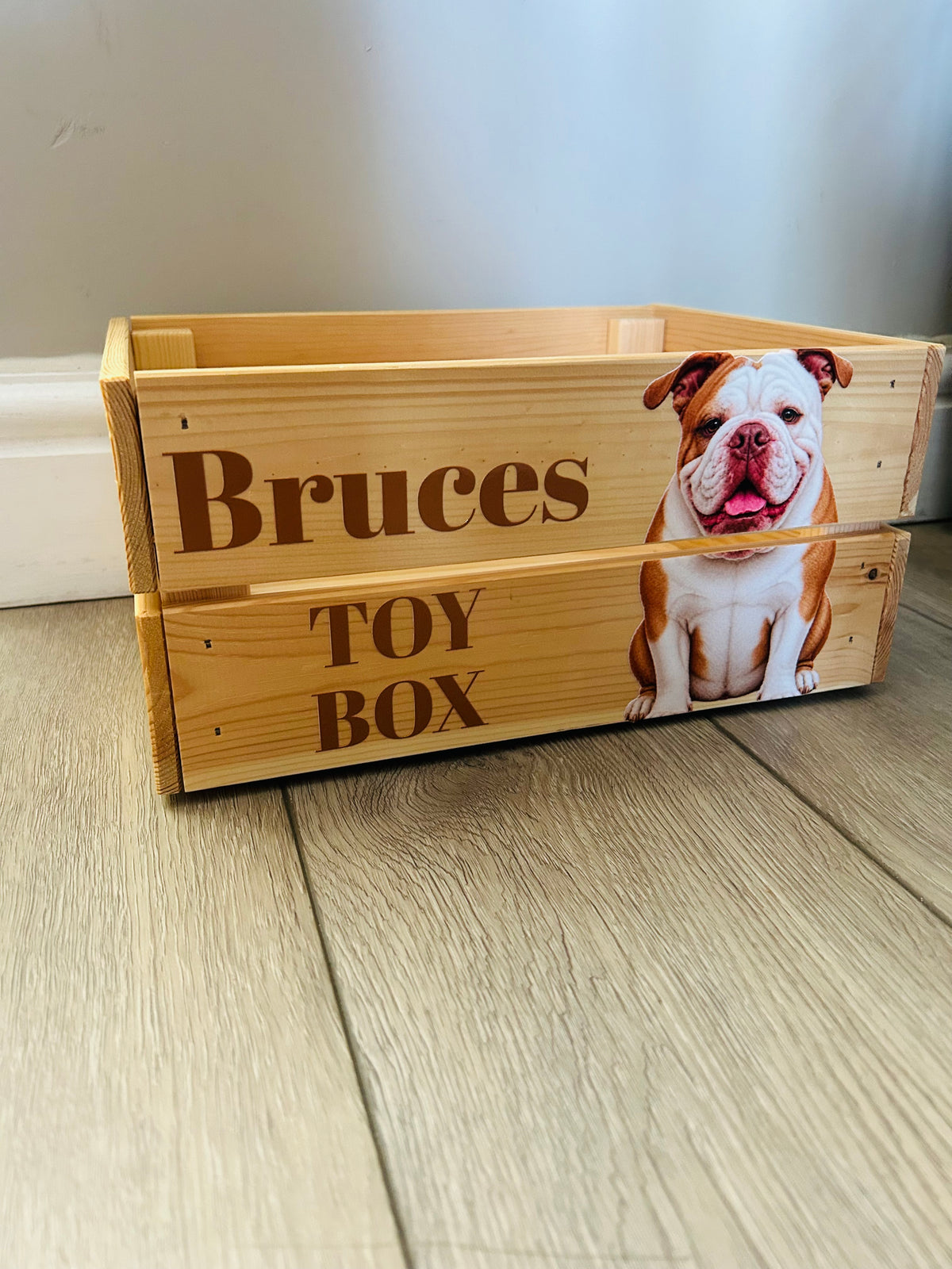 Personalised Pet Photo Wooden Toy Box