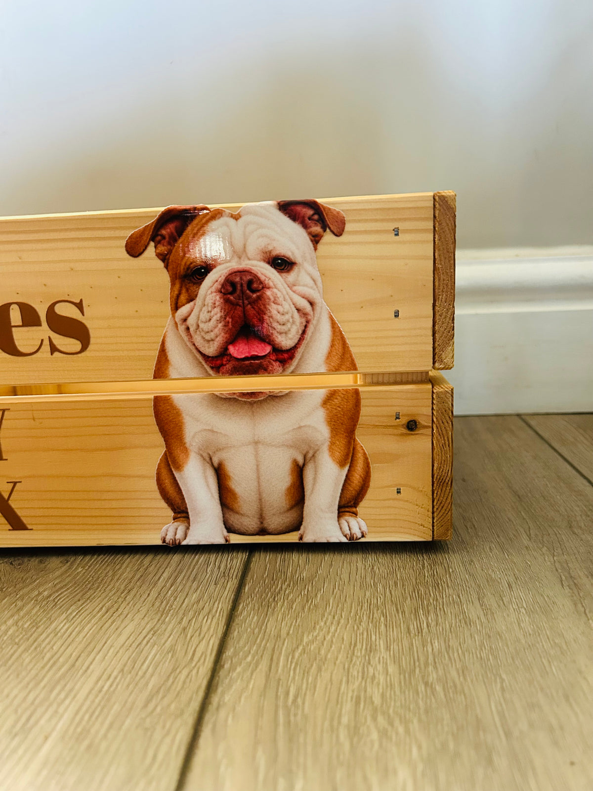 Personalised Pet Photo Wooden Toy Box